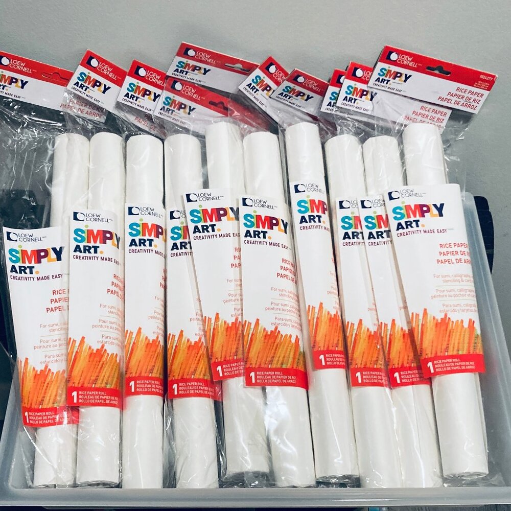 10 pc RICE PAPER Rolls Lot 12"x100' Total Ten Rolls NIP  Bulk Buy